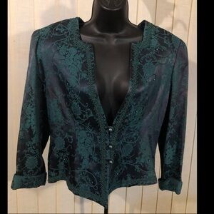 VTG Teal Brocade Blazer